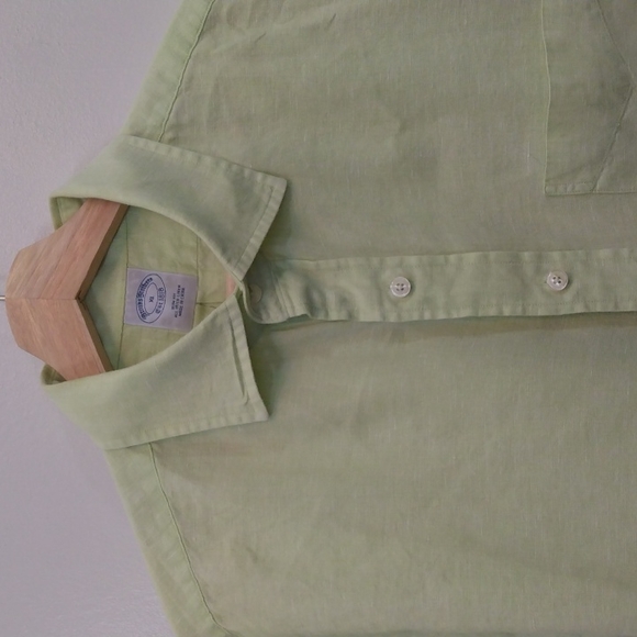 Brooks Brothers Other - Brooks Brothers XL Slim Fit Pastel Green Irish Linen Shirt